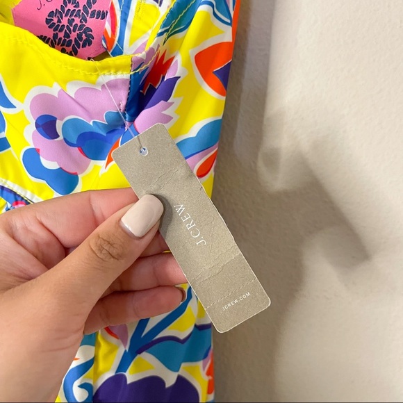 J Crew | NWT! Tiered Taffeta Curly Colorful Floral Summer Maxi Dress - Picture 9 of 9